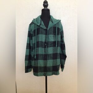 American Eagle Outfitters Green and Black Checkered Jacket